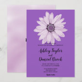 Elegant white rose romantic floral Wedding Invitat Kaart (Voorkant / Achterkant)