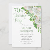 Elegant White Roses | 70e verjaardag van de Orchid Kaart (Voorkant)