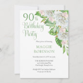 Elegant White Roses | 90e verjaardag van de Orchid Kaart (Voorkant)