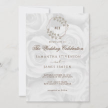Elegant White ROses Background Wedding