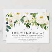 Elegant White Roses Beauful Wedding Kaart (Voorkant)