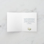 Elegant White Roses Blue Wood Lantern Bedankkaart (Binnen)