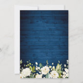 Elegant White Roses Lace Rustic Vrijgezellenfeest Kaart (Achterkant)