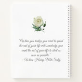 Elegant White Roses |met prijsopgave | Weddenschap Notitieboek (Achterkant)