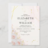 Elegant White Roses minimalist Wedding Kaart (Voorkant)