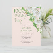 Elegant White Roses | Orchideeën 100e verjaardag Kaart (Staand voorkant)