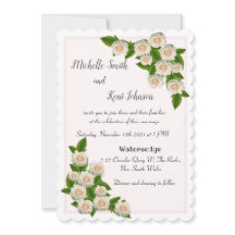 Elegant White Roses Pink Blush Weddenschap