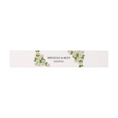 Elegant White Roses Pink Invitation Belly Band Uitnodigingen Wikkel (Vlak)
