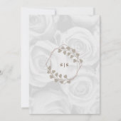 Elegant White ROses sparen de datumafspraak Kaart (Achterkant)