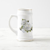 Elegant White Roses Steins Bierpul (Links)