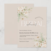 Elegant White Roses Vrijgezellenfeest Kaart (Voorkant / Achterkant)