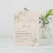 Elegant White Roses Vrijgezellenfeest Kaart (Staand voorkant)