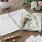 Elegant White Roses Wedding Dress Wedding Planner Notitieboek