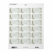 Elegant White Roses Wedding Etiket (Full Sheet)