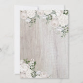 Elegant White Roses Western Rustic Quinceanera Kaart (Achterkant)