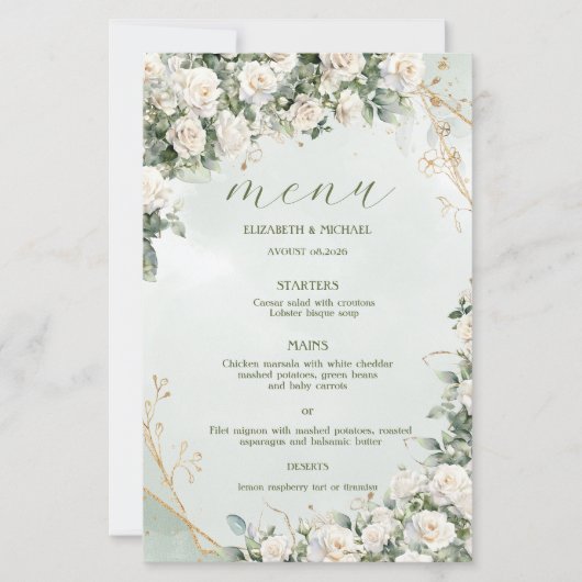 Elegant White Rosese Wedding (Voorkant)