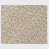 Elegant White Rustic Kaleidoscope Flower Design Cadeaupapier (Vlak)