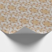 Elegant White Rustic Kaleidoscope Flower Design Cadeaupapier (Hoek)