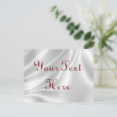 Elegant White Satin Briefkaarten (Staand voorkant)