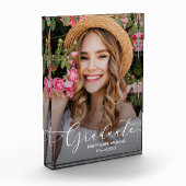 Elegant White Script Afstuderen Fotoblokken (Links)