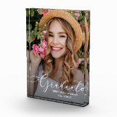 Elegant White Script Afstuderen Fotoblokken (Rechts)