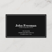 Elegant White Script Black Notional Sigant Agent Visitekaartje (Achterkant)