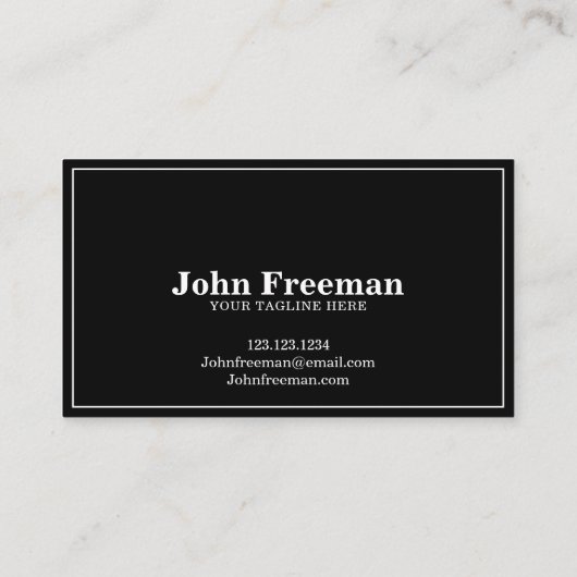 Elegant White Script Black Notional Sigant Agent Visitekaartje (Achterkant)