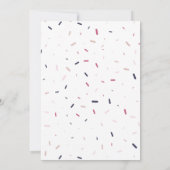 Elegant White Script Confetti Save the Date Photo (Achterkant)