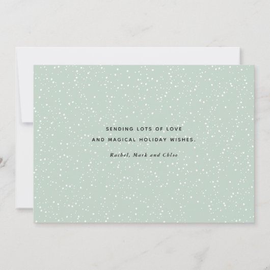 Elegant White Script Merry Kerstfoto Feestdagenkaart (Achterkant)