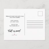 Elegant White Script New House Warming Foto Aankondigingskaart (Achterkant)