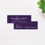 Elegant White Script op Paarse Drink Tickets Mini Visitekaartjes (Bureau)