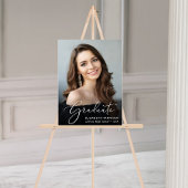 Elegant White Script Photo Overlay Afstuderen Acryl Bord