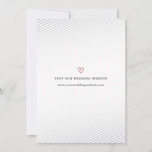 Elegant White Script Photo Save the Date Kaart (Achterkant)