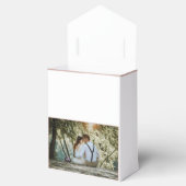 Elegant White Script Photo Wedding Thank you Bedankdoosjes (Geopend)