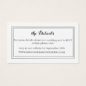 Elegant White Script Wedding Website Mini Kaart (Voorkant)