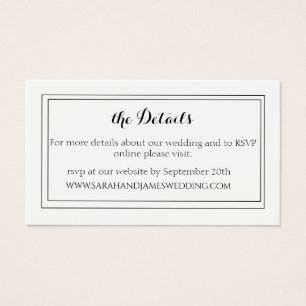 Elegant White Script Wedding Website Mini Kaart