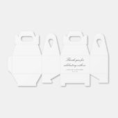 Elegant White Script Weduwen Aangepast Bedankt Bedankdoosjes (Uitgevouwen)