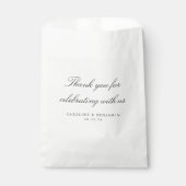 Elegant White Script Weduwen Aangepast Bedankt Bedankzakje (Voorkant)