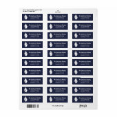 Elegant White Seashell Silhouette | Gepersonalisee Etiket (Full Sheet)