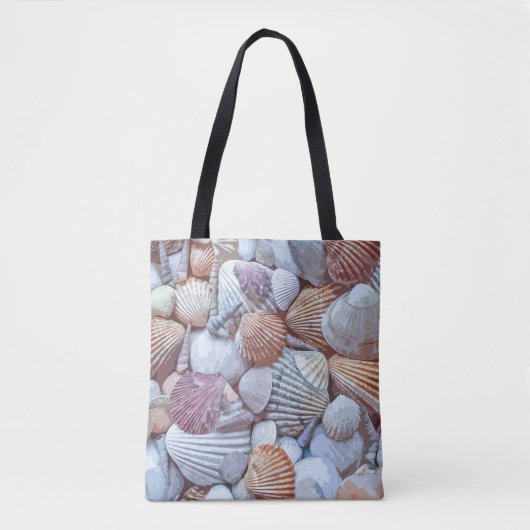 Elegant White Seashells Artwork | Canvas tas (Voorkant)