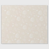Elegant White Seashells beige Pattern Cadeaupapier (Vlak)
