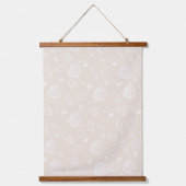 Elegant White Seashells beige Pattern Hangend Wandkleed (Voorkant)