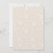 Elegant White Seashells beige Pattern Kaart (Achterkant)