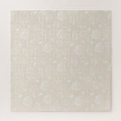 Elegant White Seashells beige Pattern Legpuzzel (Verticaal)