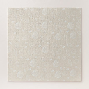Elegant White Seashells beige Pattern Legpuzzel