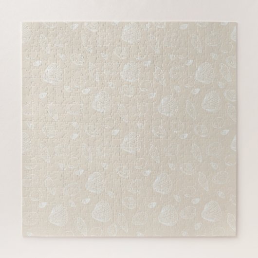 Elegant White Seashells beige Pattern Legpuzzel (Verticaal)