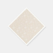 Elegant White Seashells beige Pattern Servet (Hoek)