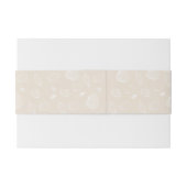 Elegant White Seashells beige Pattern Uitnodigingen Wikkel (Achterkant Voorbeeld)