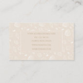 Elegant White Seashells beige Pattern Visitekaartje (Achterkant)