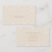 Elegant White Seashells beige Pattern Visitekaartje (Voorkant / Achterkant)